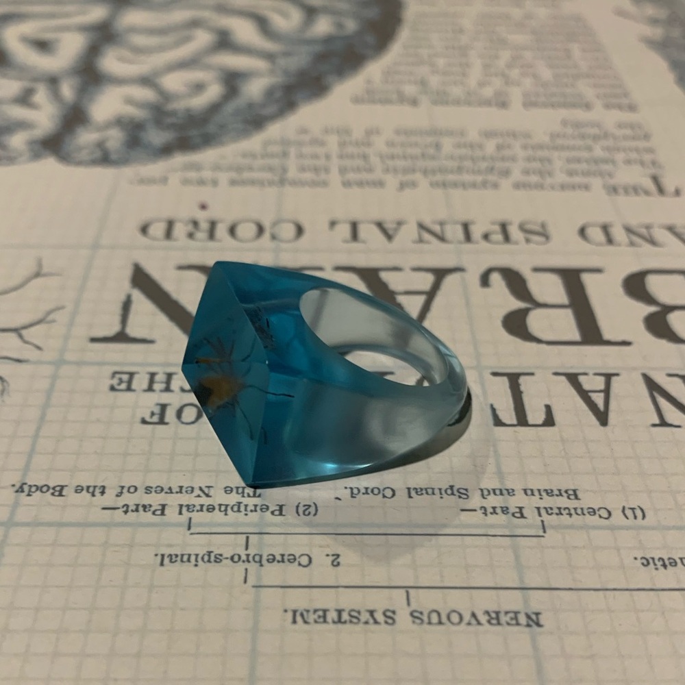Vintage Y2K bug ring Blue